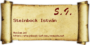 Steinbock István névjegykártya