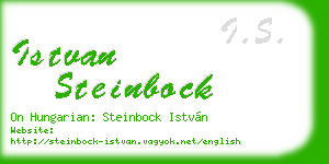 istvan steinbock business card